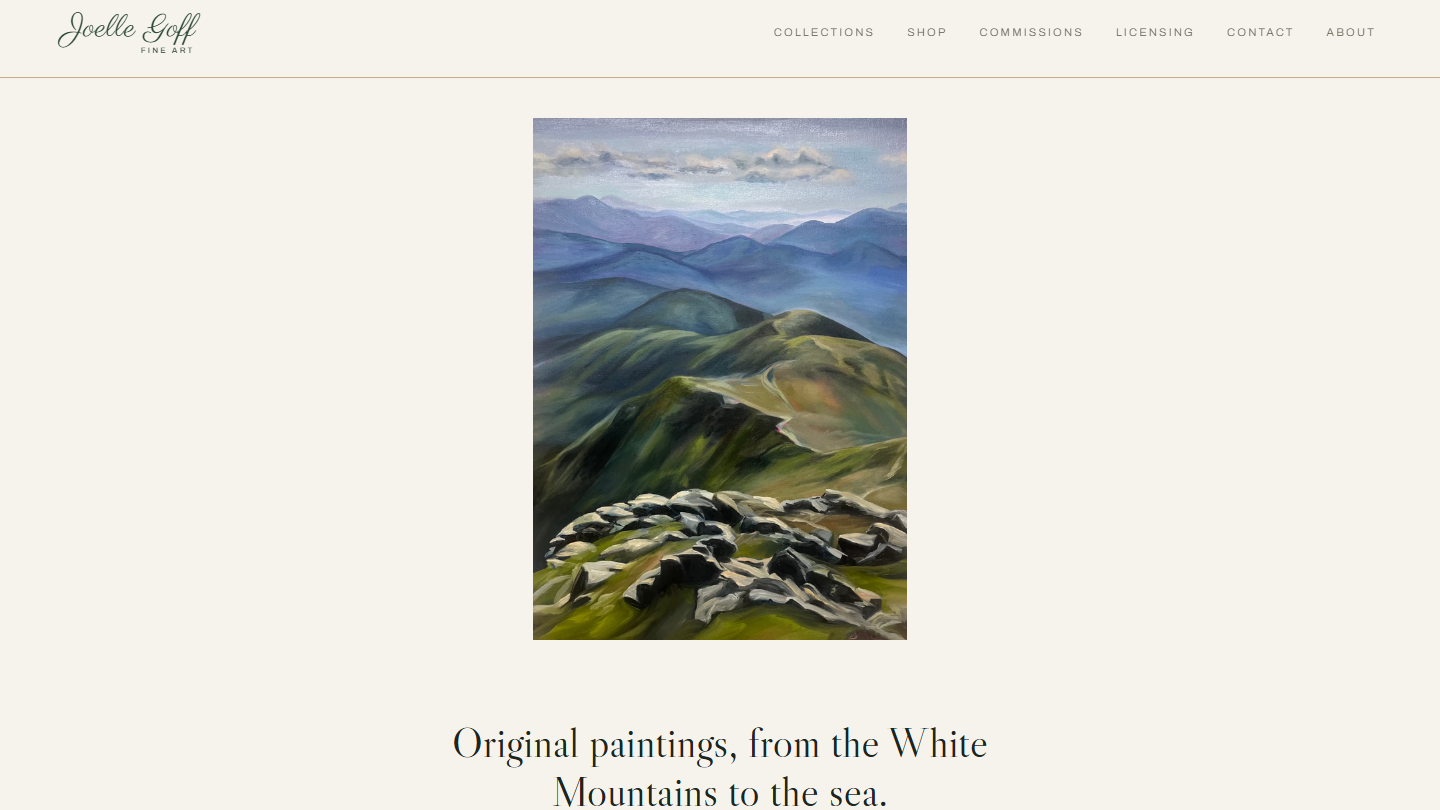 Joelle Goff Fine Art website preview